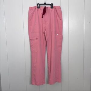 Figs Women’s Pink Medical Classic Scrubs Bottoms Pants Size Large Petite Fit